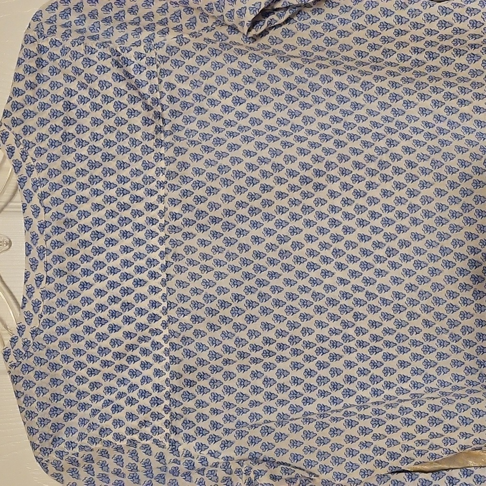 J. Crew Popover Mandarin Collar Top - Picture 10 of 12